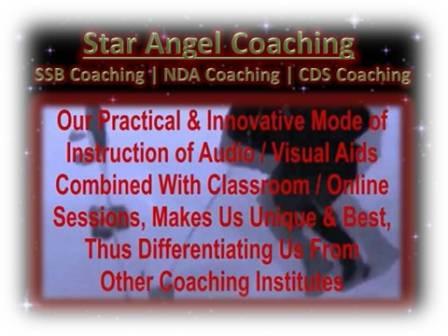 Unique, ssb, cds, nda, coaching centre, Star Angel Coaching